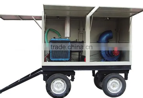Trailer Type Irrigation Pump Set With Diesel Engine, Different Capacity, With 4 Wheels Trailer