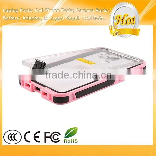 For Samsung Note 4 Waterproof Shockproof Case With Button Pink photo-4
