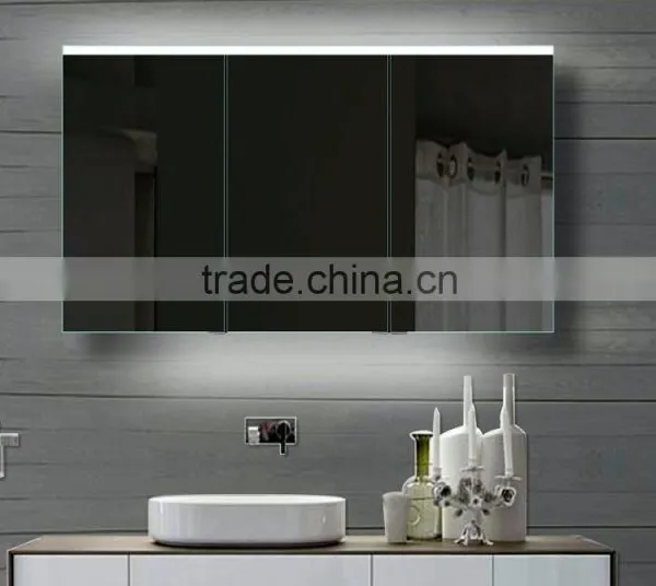 Engineering Project LED Bathroom Mirror With Backlights and Glass Storege Cabinet photo-3