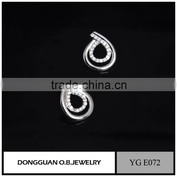 Fashion Diamond Shape Earring Without Stone for Grils Hot Selling Simple Earring photo-5