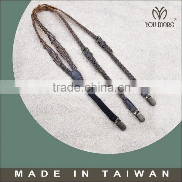 Wholesale Vintage Clips 20mm Adjustable Mens Leather Suspenders