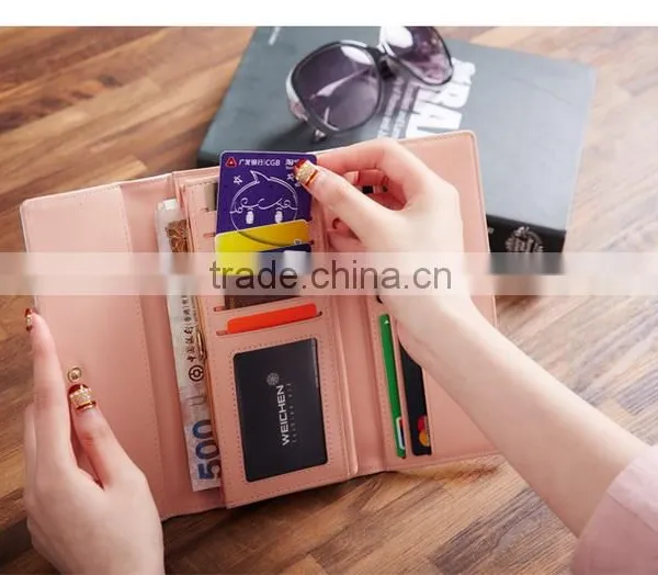 2016 Newest Zip Genuine Leather Women Wallet, Zip Clutch Wallet photo-2