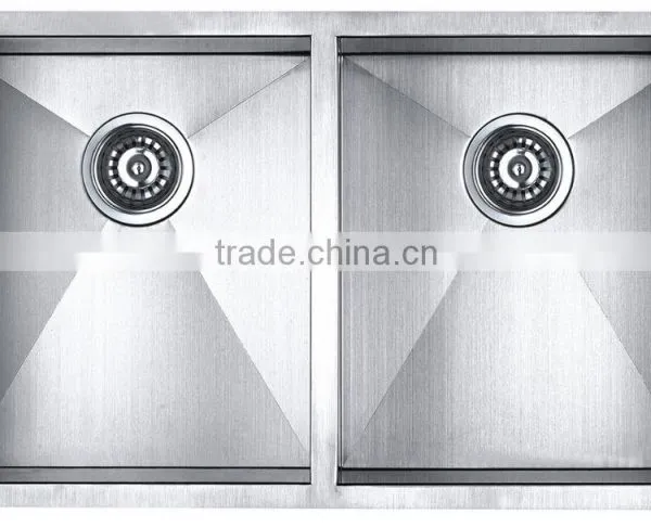 Stainless Steel Hand Made Kitchen Sink GR-3320D photo-2