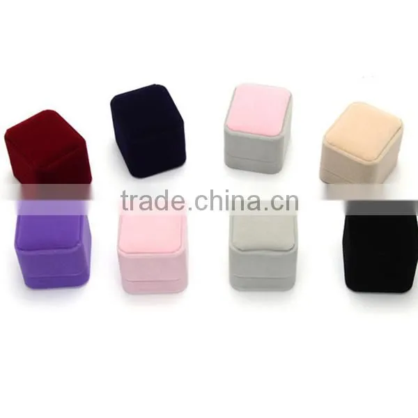 Top Grade Ring Box Velvet Ring Box Jewelry Packaging Box Ring Box Black photo-2