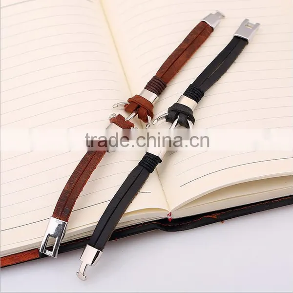 Simple Leather Bracelet Charms Bracelet photo-5
