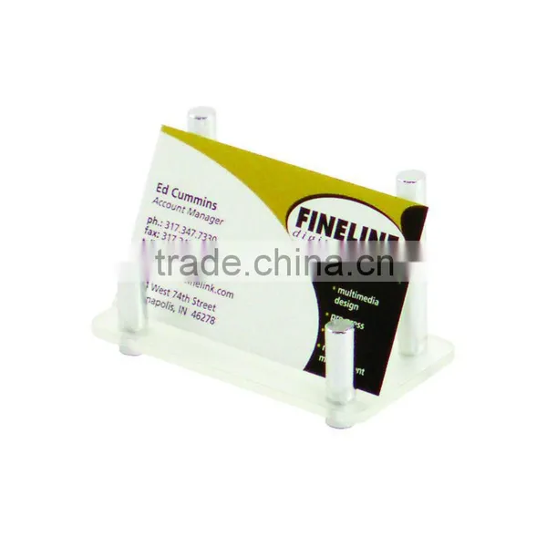 Business Card Holder White Frosted 2012 NEW