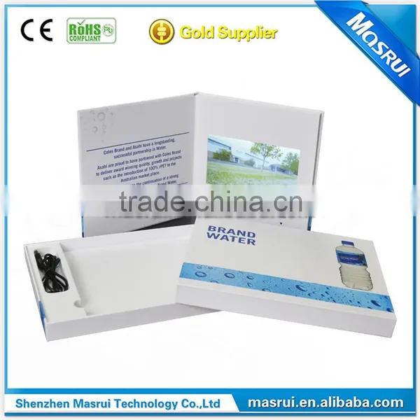 7 Inch USB Charging LCD Video Greeting Card Video Brochure With Wifi photo-5