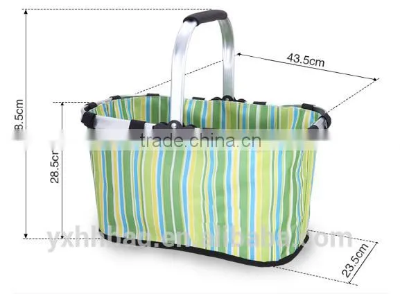 Aluminium Foldable Shopping Basket Foldable Cooler Basket Insulated Cooler Bags for Picnic(YX-Z130) photo-2