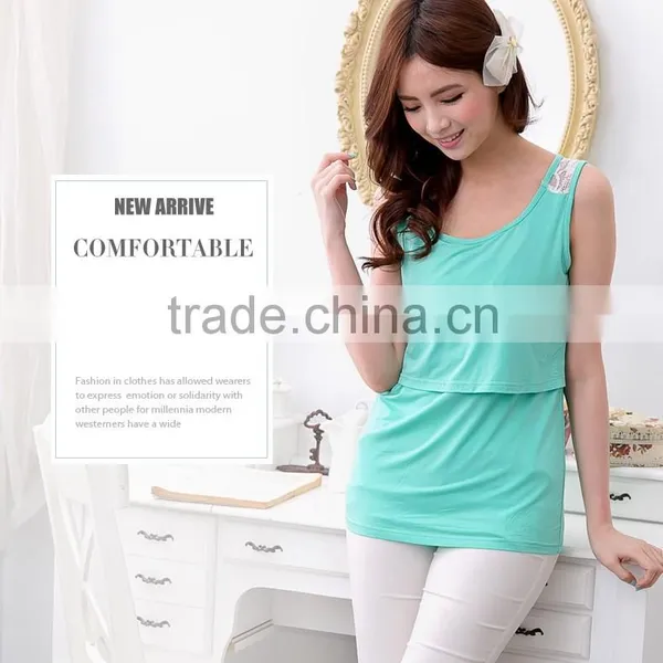 Breathable Breastfeeding Tank Tops for Maternity Nursing photo-2