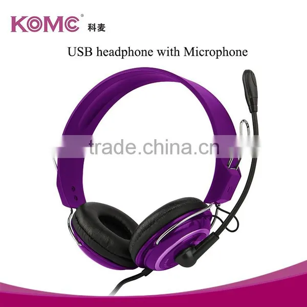 New Fashionable USB Headband Headphones With Mic photo-6