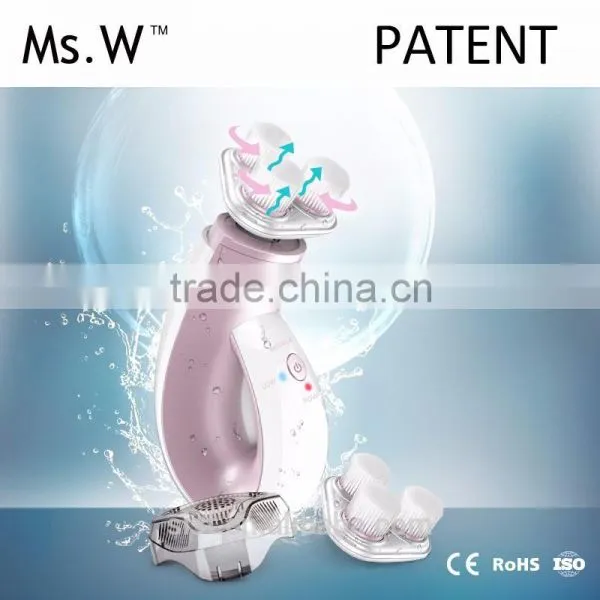 Ms.W High Quality Beauty Face Clean Brush Sonic Facial Silicone Cleansing Brush photo-2