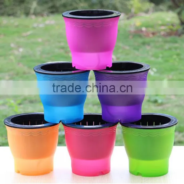 Mini Decorated Fancy Cute Self Watering Flower Pot
