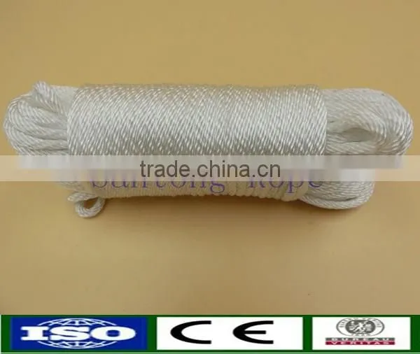3mm White Solid Braided Nylon Starter Rope in Stock photo-2