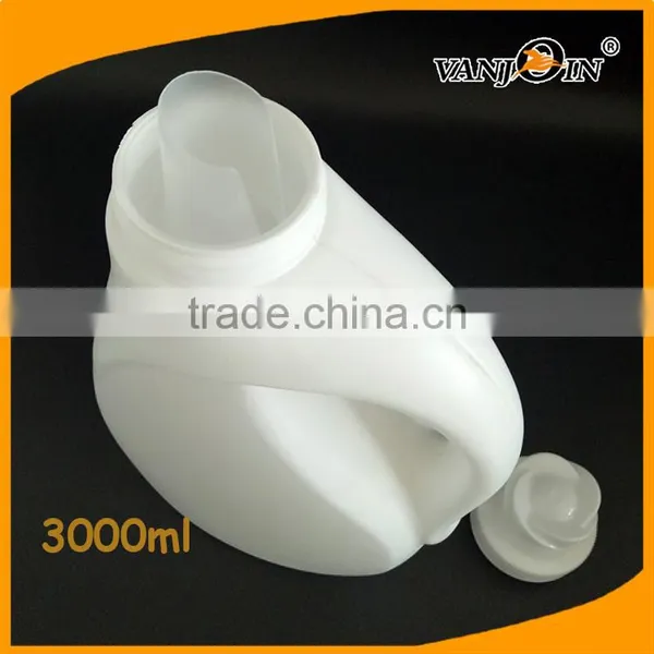 Empty White Plastic 3000ML Laundry Liquid Containers With Screw Cap photo-2