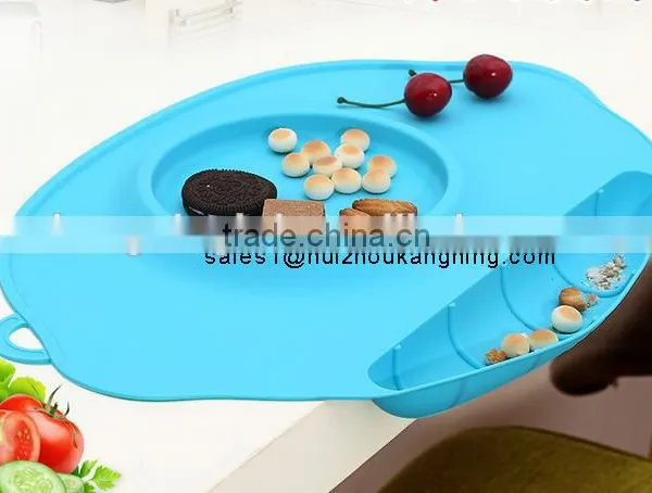Portable Baby Antibacterial Waterproof Placemat With Sucker Dining Mat photo-3