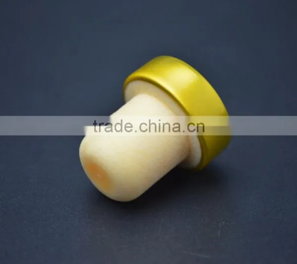 Gold Aluminium Cap With Synthestic Cork for Glass Bottle T-shape Cork photo-4