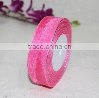 Hot Sale Plain Edge Snow Organza Christmas Ribbon Roll photo-2
