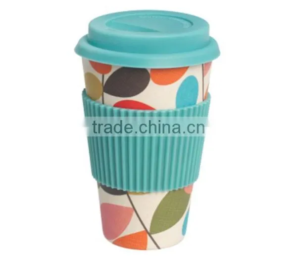 Beautiful Biodegradable Christmas Bamboo Cup 400ml photo-2