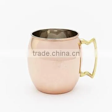 BPA FREE SMOOTH 100% COPPERTISAN BARREL MOSCOW MULE DRINKING MUG photo-2