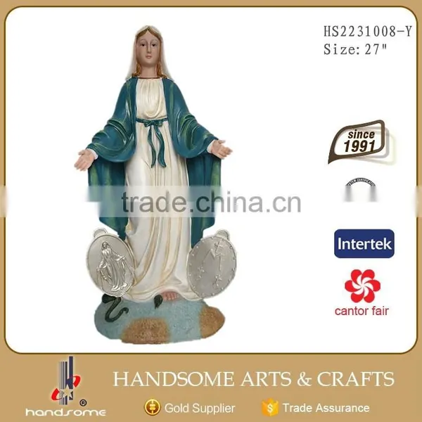 18 Inch Home Decoration Resin Craft Religious Items Virgin Mary Statues photo-2