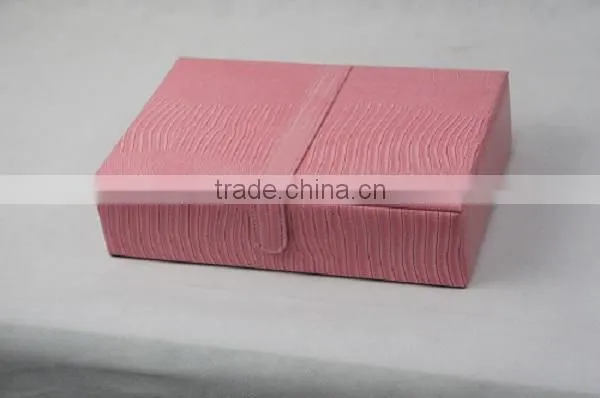 Pink Faux Leather Travel Jewelry Box Organizer Display Storage Case for Rings Earrings Necklace With Mirror photo-2