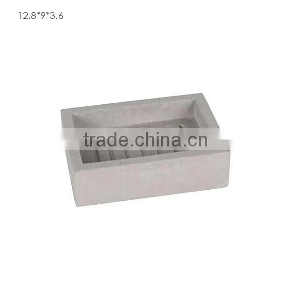 Highend Hotel Bathroom Deco Concrete Bath Accessory Set Soap Dispenser Toothbrush Holder photo-4