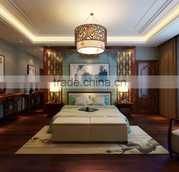 BISINI Latest Chinese Style Interior Star Hotel Bedroom Design photo-2