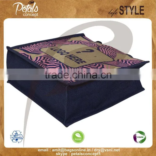 PP Laminated Jute Tote Bag With Padded Rope Handle photo-3
