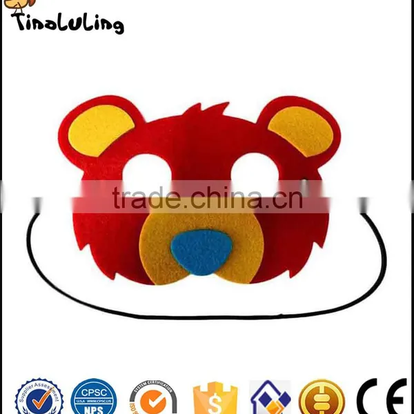 2017 Wholesale Animal Shaped Bear Party Cosplay Mask Anime Cosplay Felt Funny Mask for Kids photo-3