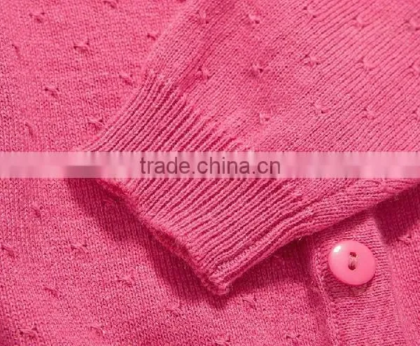 Namely Custom Ruffle Pink Plain Handmade Children Girls Knitted Sweater photo-2