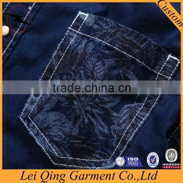 Denim Shirt Mens Jeans Button Up Denim Shirt photo-5