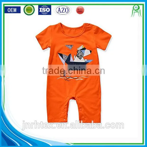 Healthy Soft 100% Cotton Patch Embroidered Baby Clothing Set photo-5
