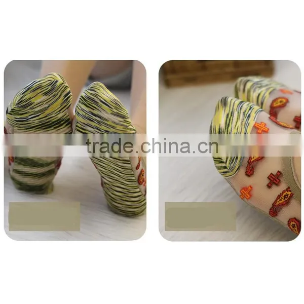 New Design Candy Colors Women Sock Antiskid Liner No Show Peds Invisible Low Cut Ice Sock photo-6