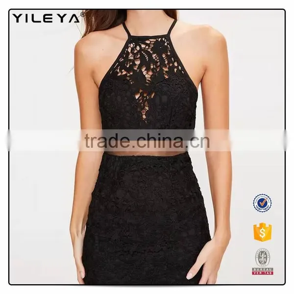Hot Sale Women Sexy Bandage Lace Dress/2 Pieces Fashion Party Dress Boutique photo-3