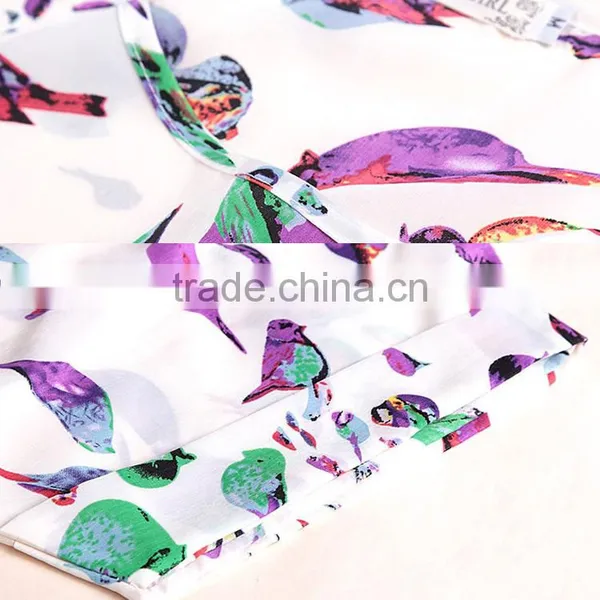 2017 New Design Ladies Print Chiffon Style Blouse photo-6