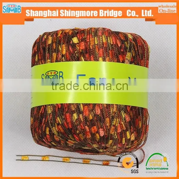China Knitting Yarn Supplier Cheap Wholesale Fancy Ladder Yarn Necklace Yarn photo-4