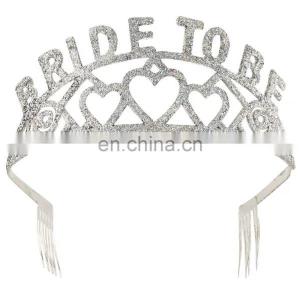 Wedding and Hen Party Silvery BRIDE TO Be Metal Tiara  photo-3
