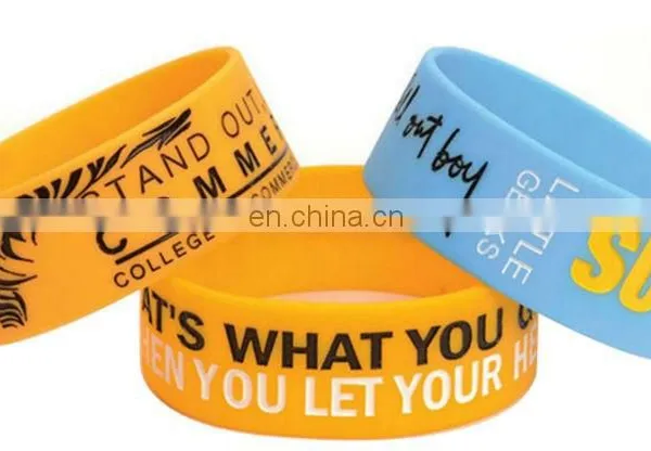 1 Inch Orange Silicon Engraved Wristbands photo-6