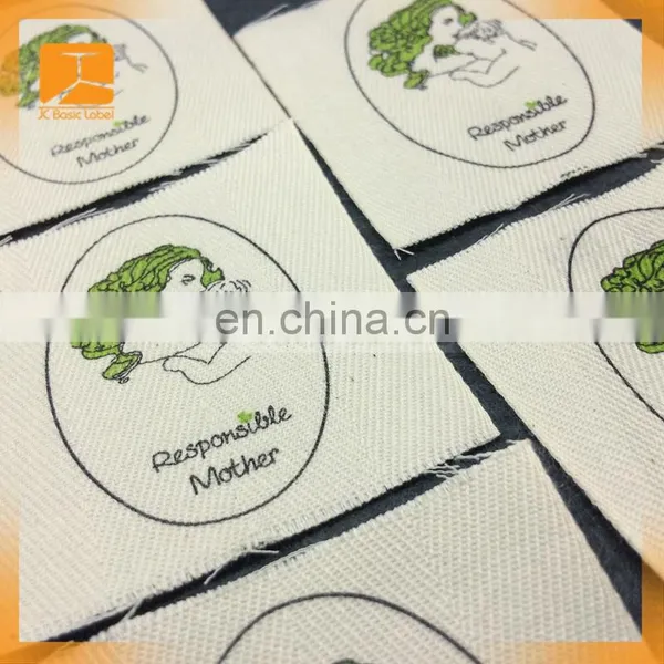 Printed Soft 100% Organic Cotton Labels Clothing Main Label for Garments and Hats photo-6
