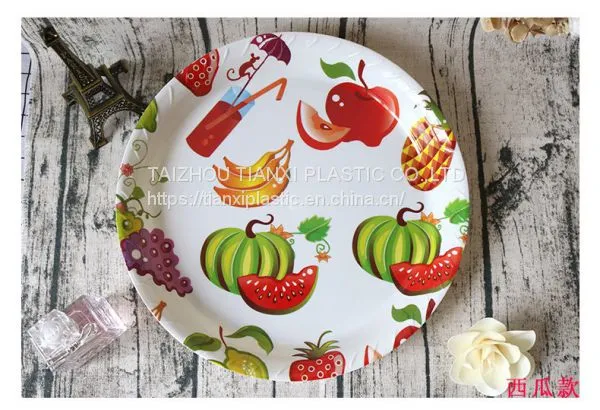 TX0316 PLASTIC LARGE SIZE ROUND PLATE CHEAP PLATE FOOD PLATE photo-4