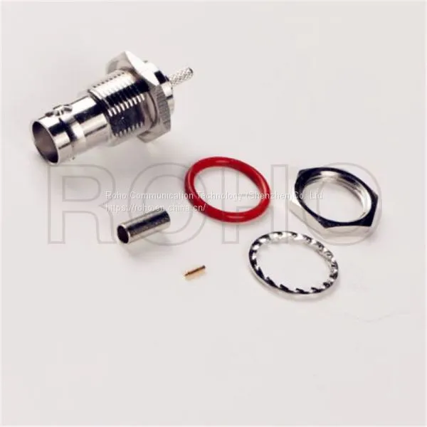 BNC Female Bulkhead Mount RF Coaxial Cable Electrical Terminal Wire Connector photo-2