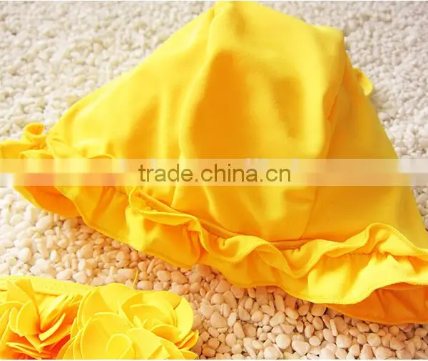 Summer Kids Girls Swimwear Yellow Sexy Swimwear for Kids Price Low photo-2
