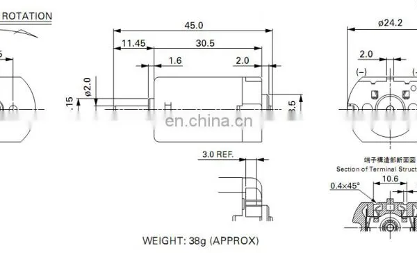 FC-280SD-18165 10420rpm High Rpm 12V DC Electric Car Motors With Varistor Disk for Car Door Lock Actuator and Rearview Mirror photo-3