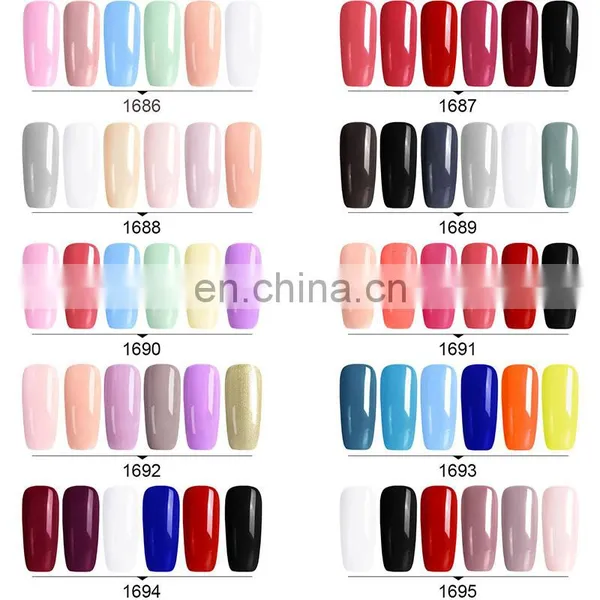 6 Bottles Set 7.5 ML Venalisa Soak Off UV Gel Nail Polish Basecoat Nail Art Color Gel Polish French Pink Make up Topcoat Gel Set photo-6