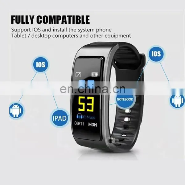 Hybrid Smart Watch Strap Latest 2019 Shenzhen Android Sport Water Proof Blood Pressure Body Temperature Smart Watch Electronic photo-3