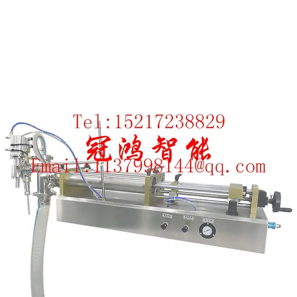 Tabletop Filling Machine With Foot Pedal 100-1000ml Manual Piston Bottle Filling Machine for Liquid/lotion/oil/paste/shampoo