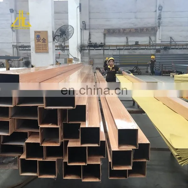 Wood Grain Aluminum Tube Profiles For Grape Trellis,Aluminum Powder Coating Tube Extrusion For Out Door Using photo-2