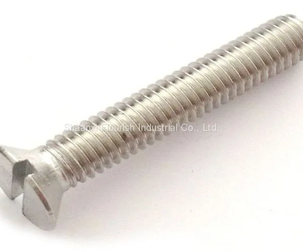 Standard Slotted Head Screw , Zinc Plated Stainless Steel Slotted Countersunk Screw photo-4