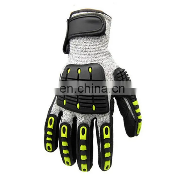 TPR Construction Industrial Cut Resistant Protective Impact Hand Safety Mechanic Working Gloves photo-5