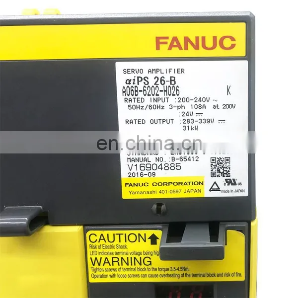 CNC Fanuc Power Supply Module AiPS 26-B Servo Amplifier A06B-6202-H026 photo-5